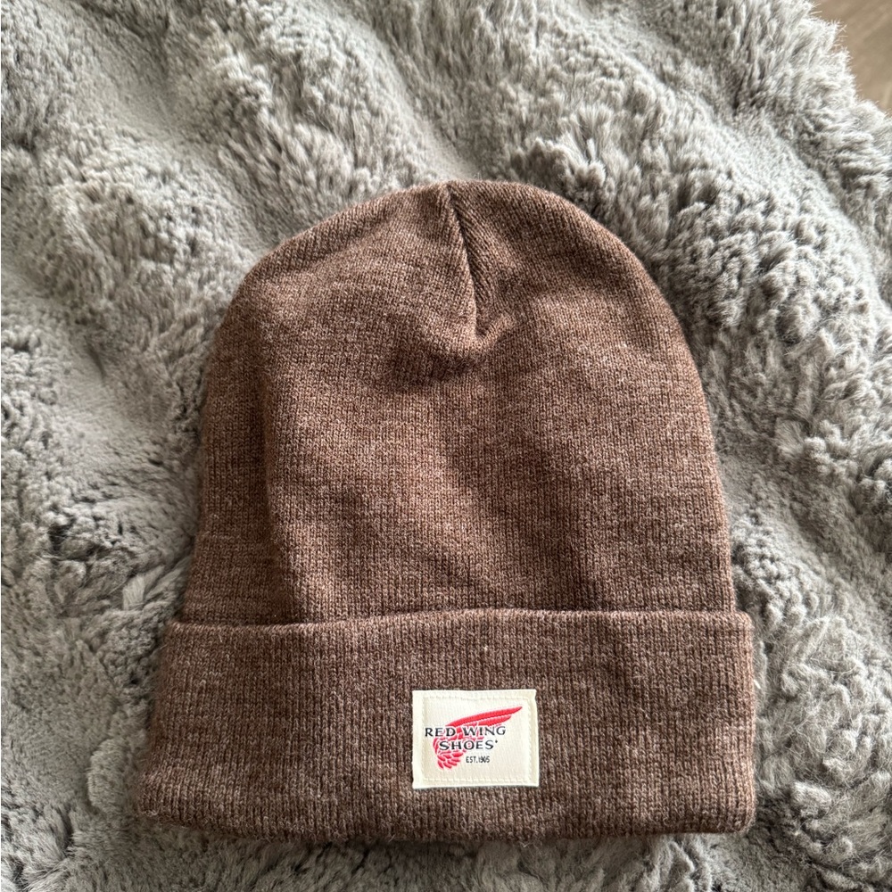 Red Wing Shoes Brown Beanie